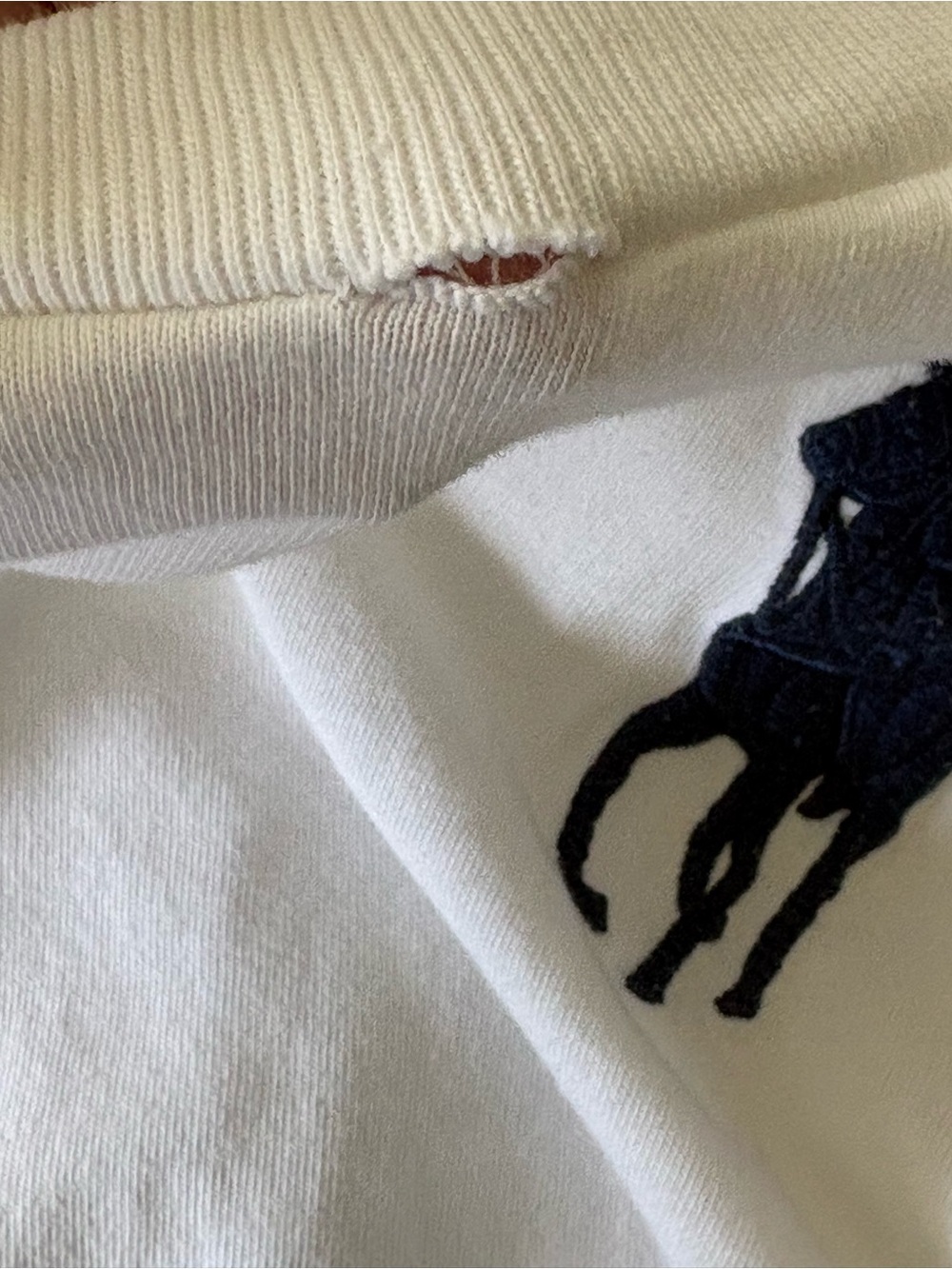 POLO RALPH LAUREN Boys sz L 14-16 White Short Sleeve Tshirt Navy Blue Big Pony - Picture 8 of 12
